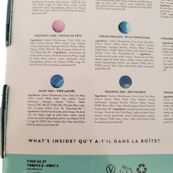 🛑 2 / $40 Sale! Naturally Vain Handmade Natural Bathbombs 9 count NWT - Picture 4 of 12